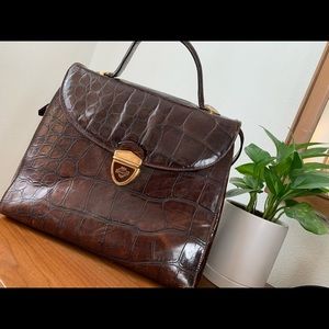 MONTENAPOLEONE LEATHER SATCHEL PURSE